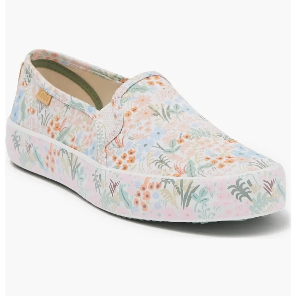 NWOT Keds x Rifle Paper Co Double Decker Meadow Sneakers Floral Casual Slip On 8 - Picture 11 of 12